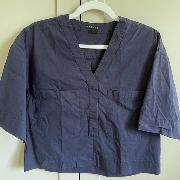 Theory navy blouse - Picture 1 of 3